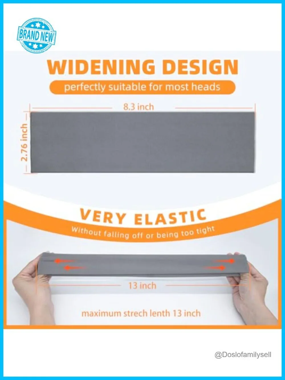 Non Slip Sports Elastic Soft Running Headbands Absorb Sweat for Workout